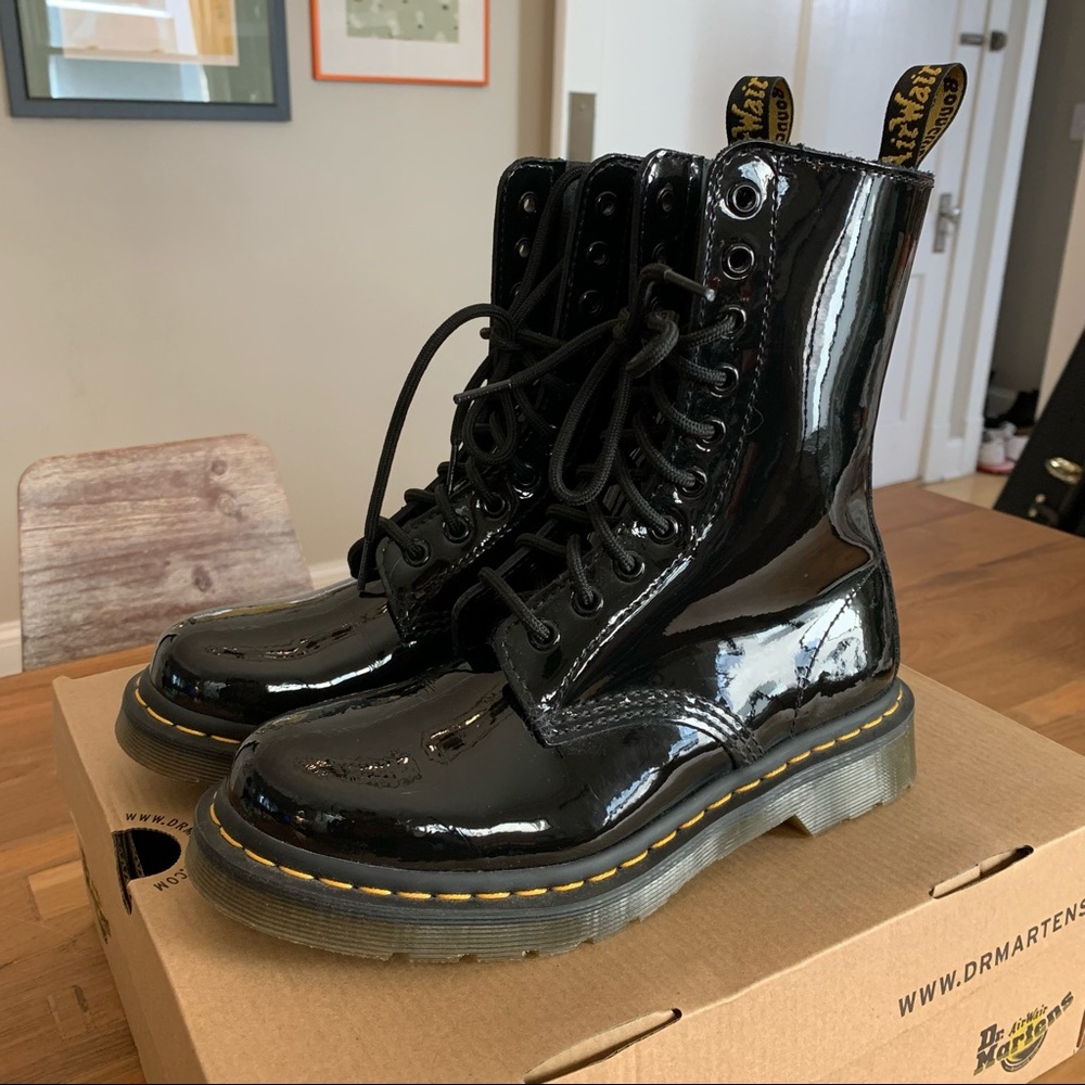 Doc Martens 1490 10 Eye Patent Leather Boots